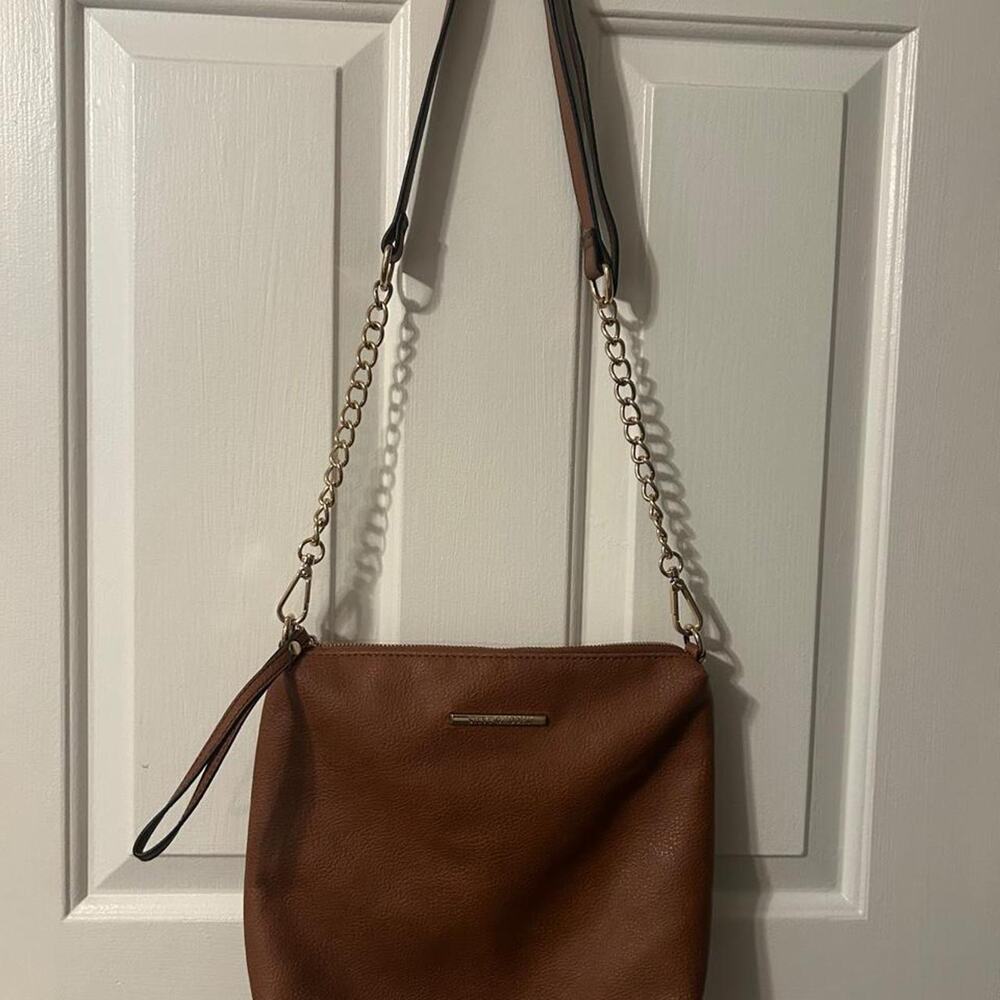 Steve madden brown leather crossbody